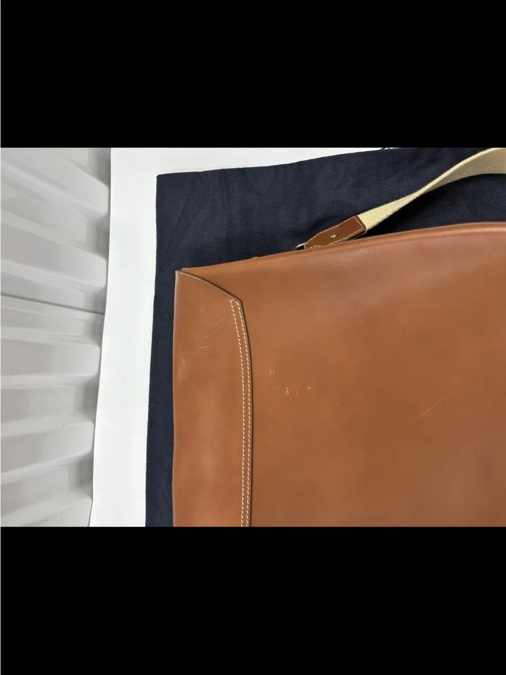 Boldrini Selleria Leather Messenger Bag Crossbody Tan Brown Satchel Italy Luxury